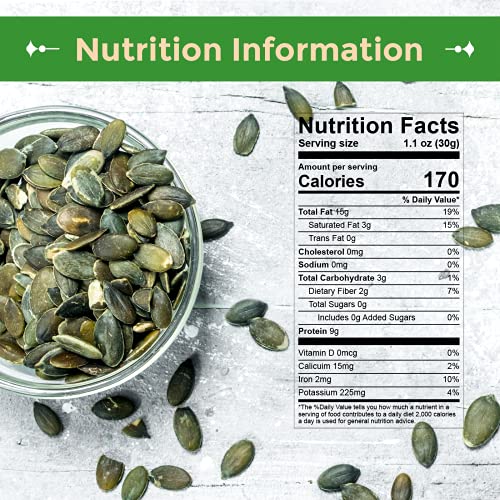 Unsalted Pumpkin Seeds (Pepitas) 1lb bag Y22252