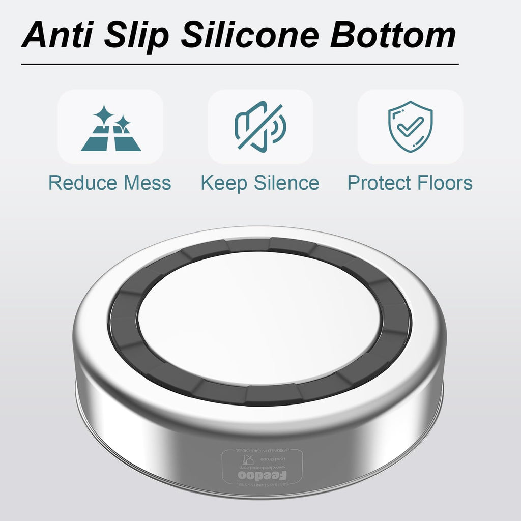 Stainless Steel Dog Bowl with Rubber Base, 42oz G887692