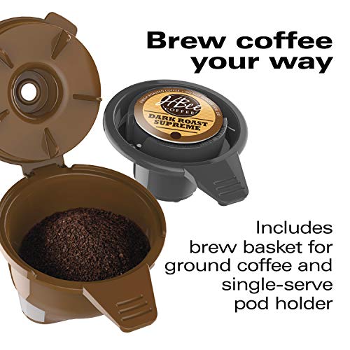 Black & Chrome Single-Serve Coffee Maker I837