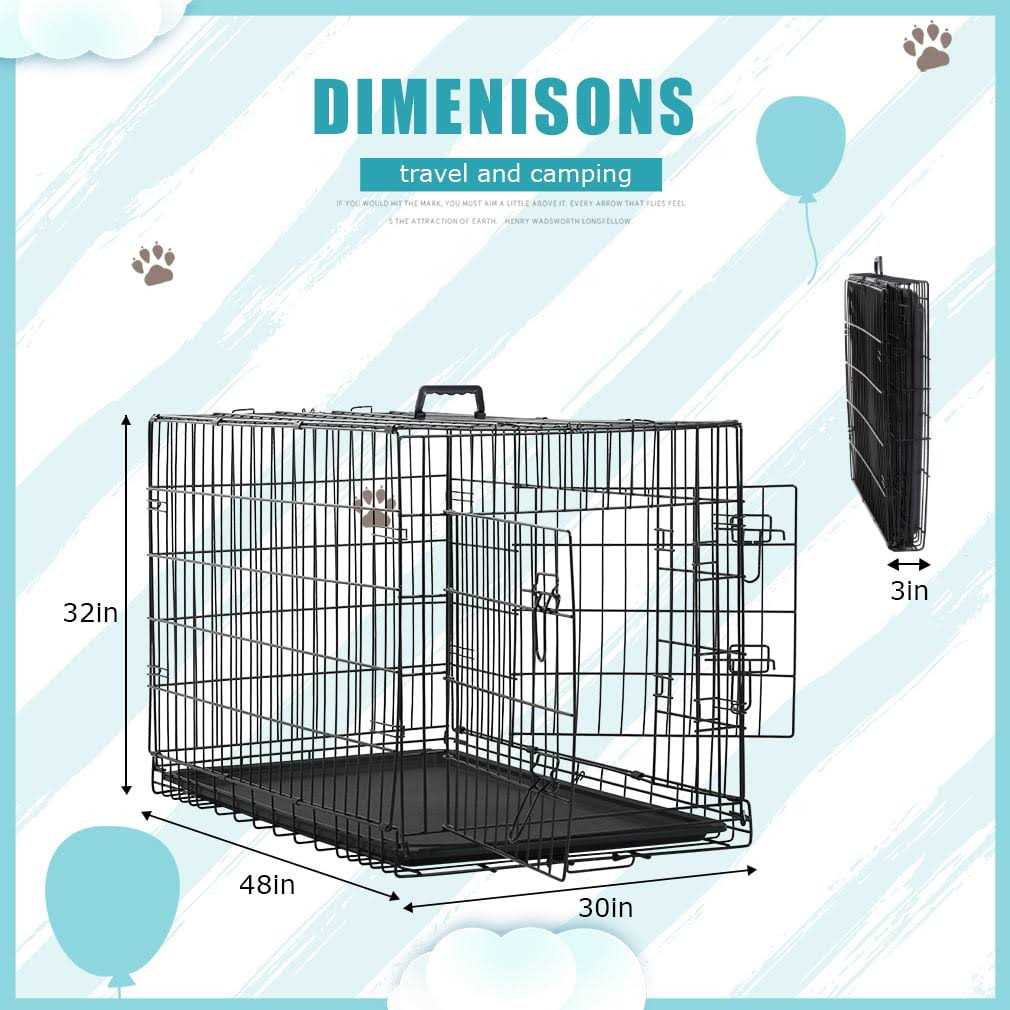 48 Inch Folding Metal Wire Dog Crate A7863