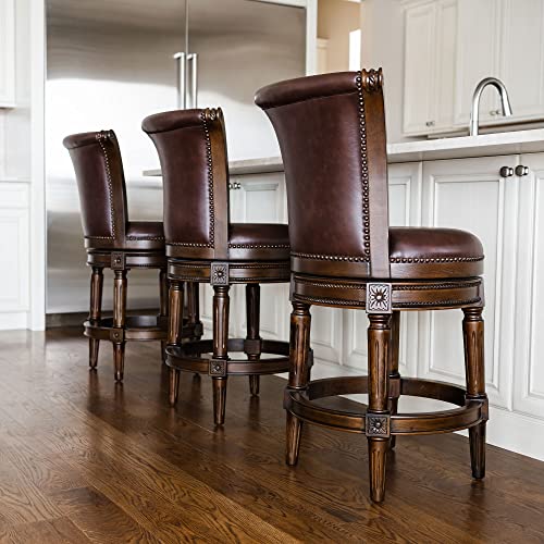 White Oak Finish Natural Color Fabric Counter Height Barstool with Back, Set of 2 K2598