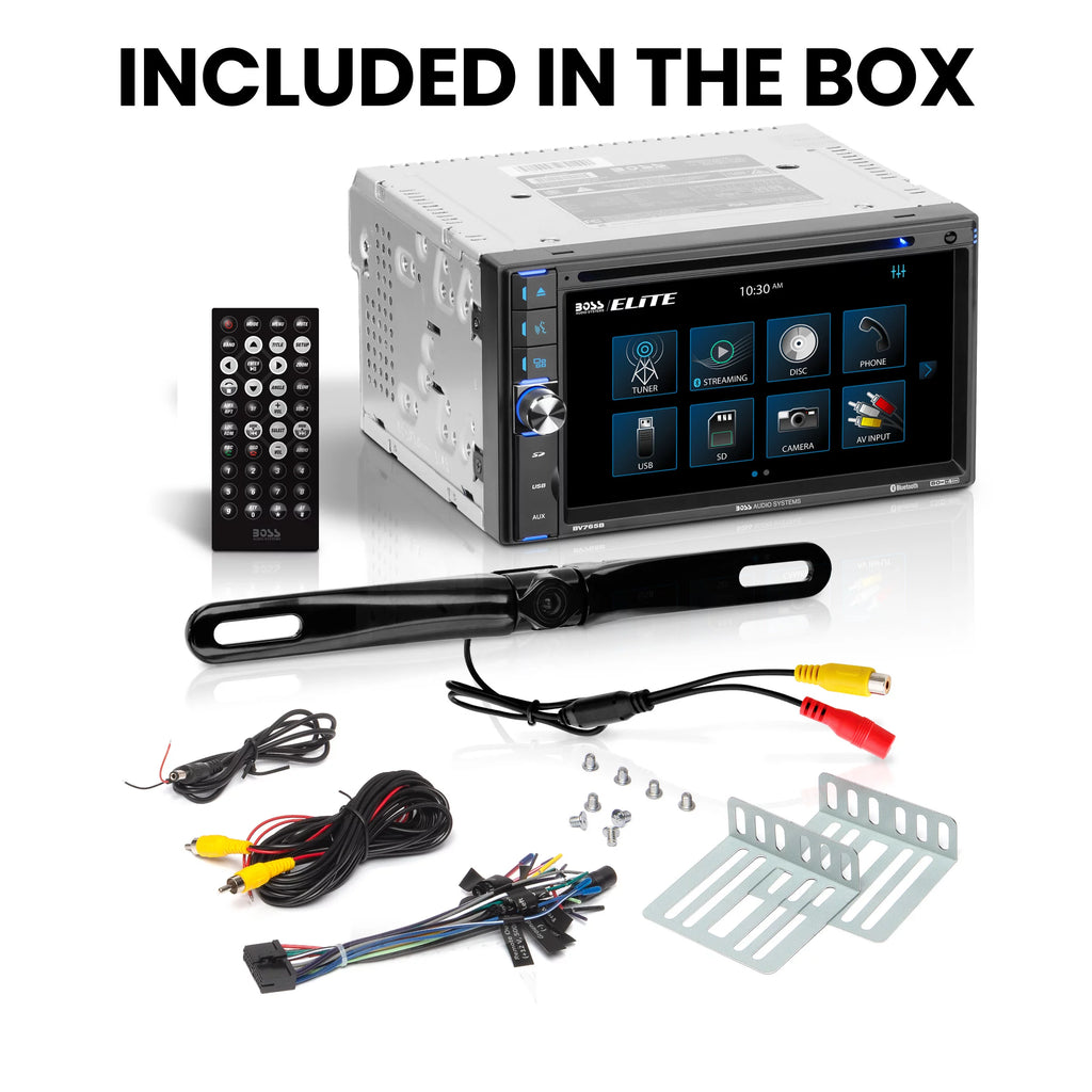 Restored 6.5 Inch Double Din Touchscreen Car Audio Stereo System with Bluetooth U872
