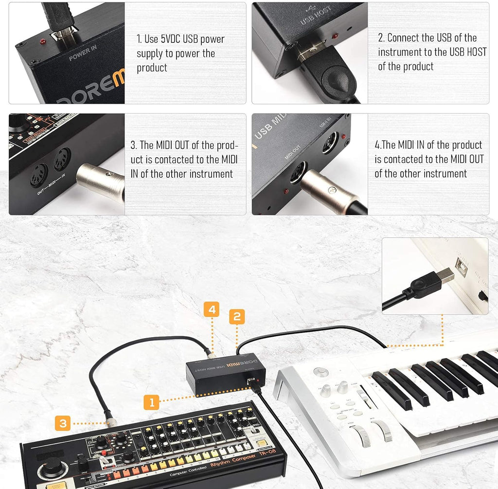 USB to MIDI Converter Pack of 2 W33128