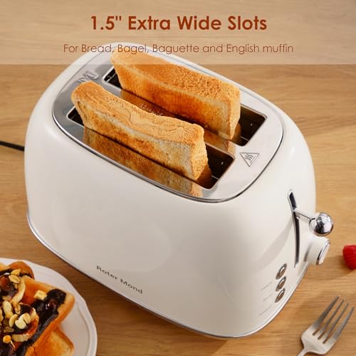 2 Slice Retro Stainless Steel Toaster with Extra Wide Slot Z81928