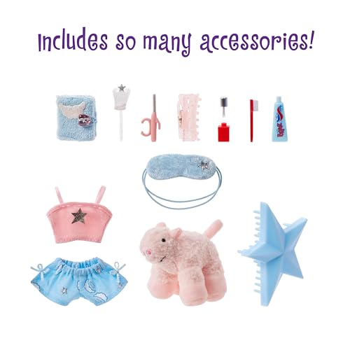 Bratz Slumber Party Cloe Fashion Doll with 2 Sets of Pajamas, Plush, and Accessories T878