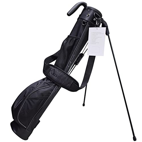 Lightweight Mini Golf Stand Bag with Rain Cover and Removable Padded Shoulder Strap I586522