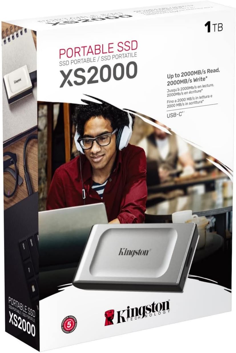 1TB Portable External SSD (2-Pack) with USB-C Cable Bundle I491