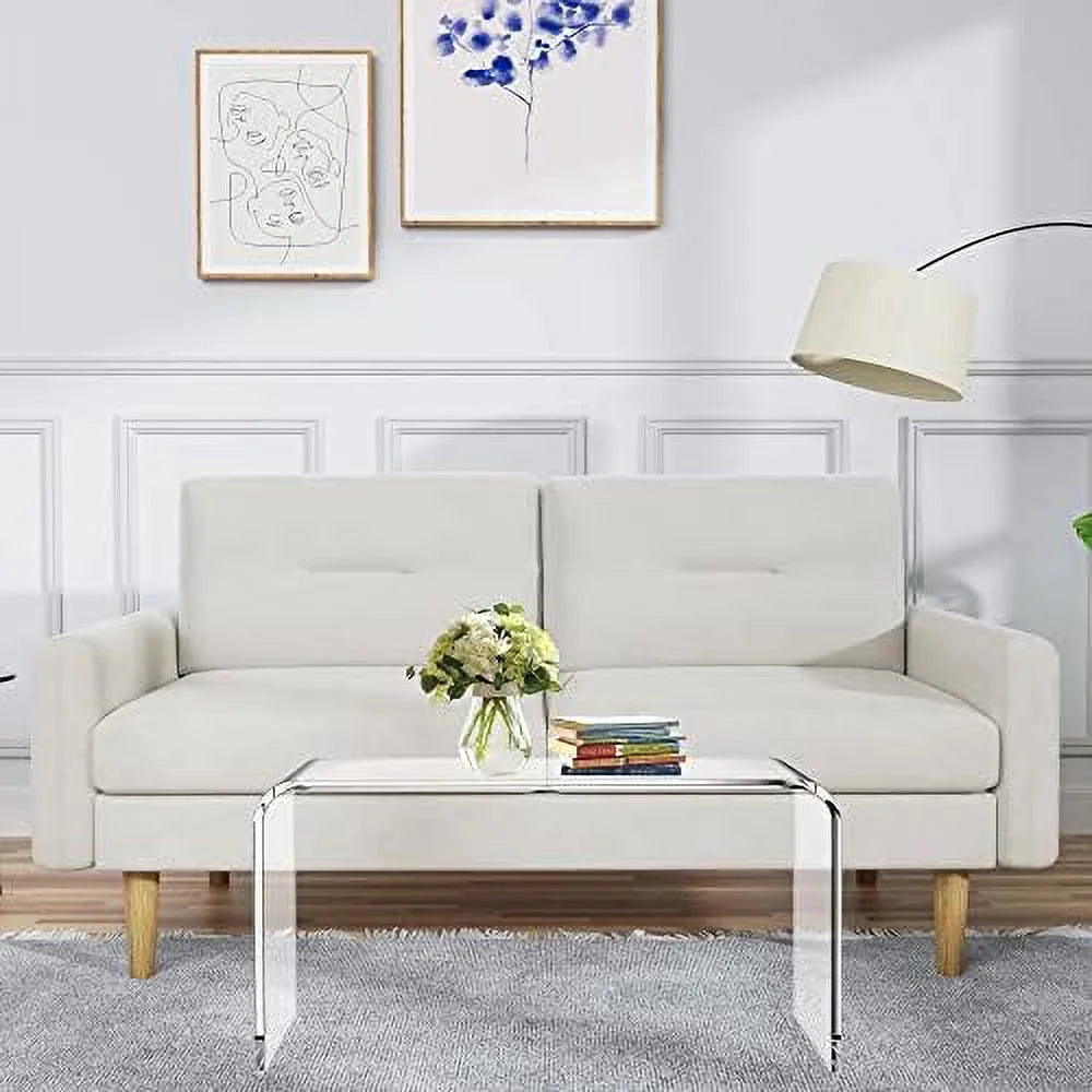Acrylic Coffee Table with Waterfall Edges X431466
