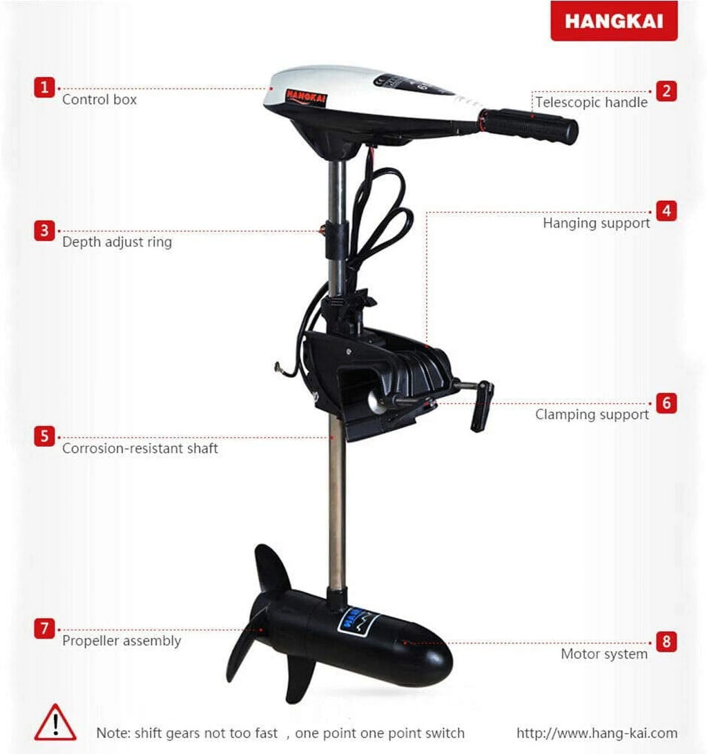 12V 65lb 660W Electric Outboard Motor C1612