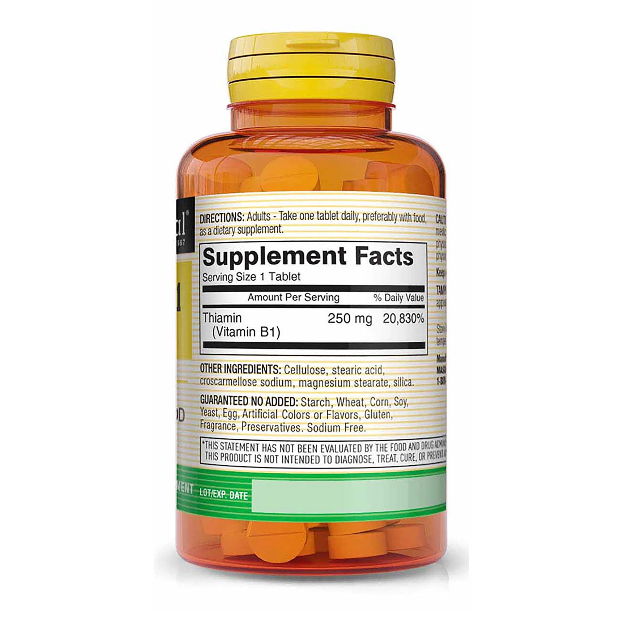 (5 pack) Vitamin B1 250 mg, 100 Tablets Q750788