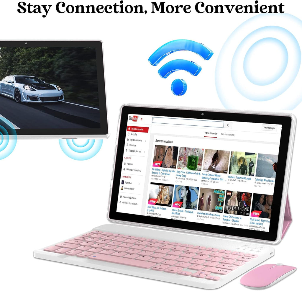 10.1" Android 13 Tablet 64GB+8GB RAM Pink G366