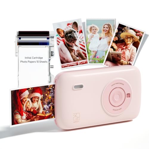 Pink Mini Portable Photo Printer with Bluetooth U1027