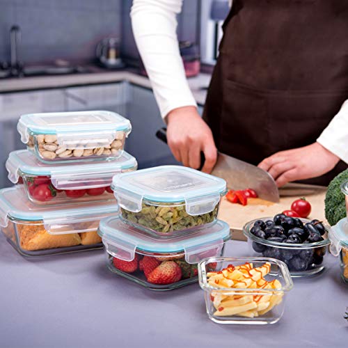 18 Piece BPA Free Glass Food Storage Containers with Lids R896767