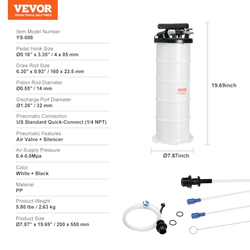 6.5L Pneumatic Manual Fluid Extractor Pump I703