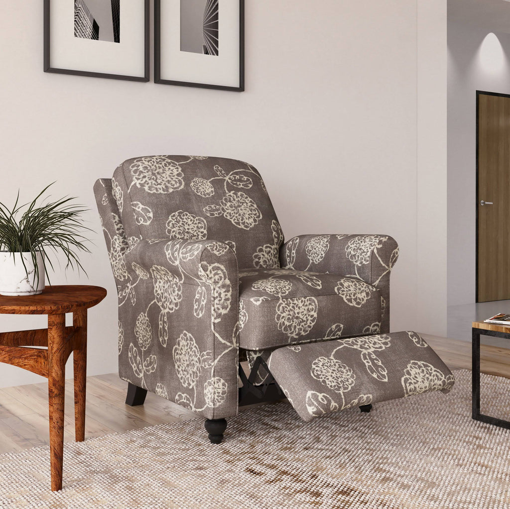 Warm Multi Floral Push Back Recliner Chair I91926