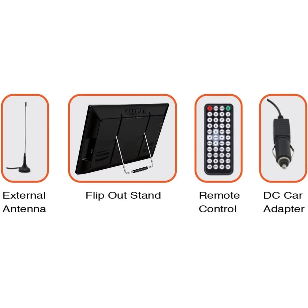 Portable 16-inch TV with Built-in ATSC Tuner, Black L826286
