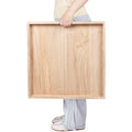Large Square Rustic Wood Serving Tray 24 x 24 V179435
