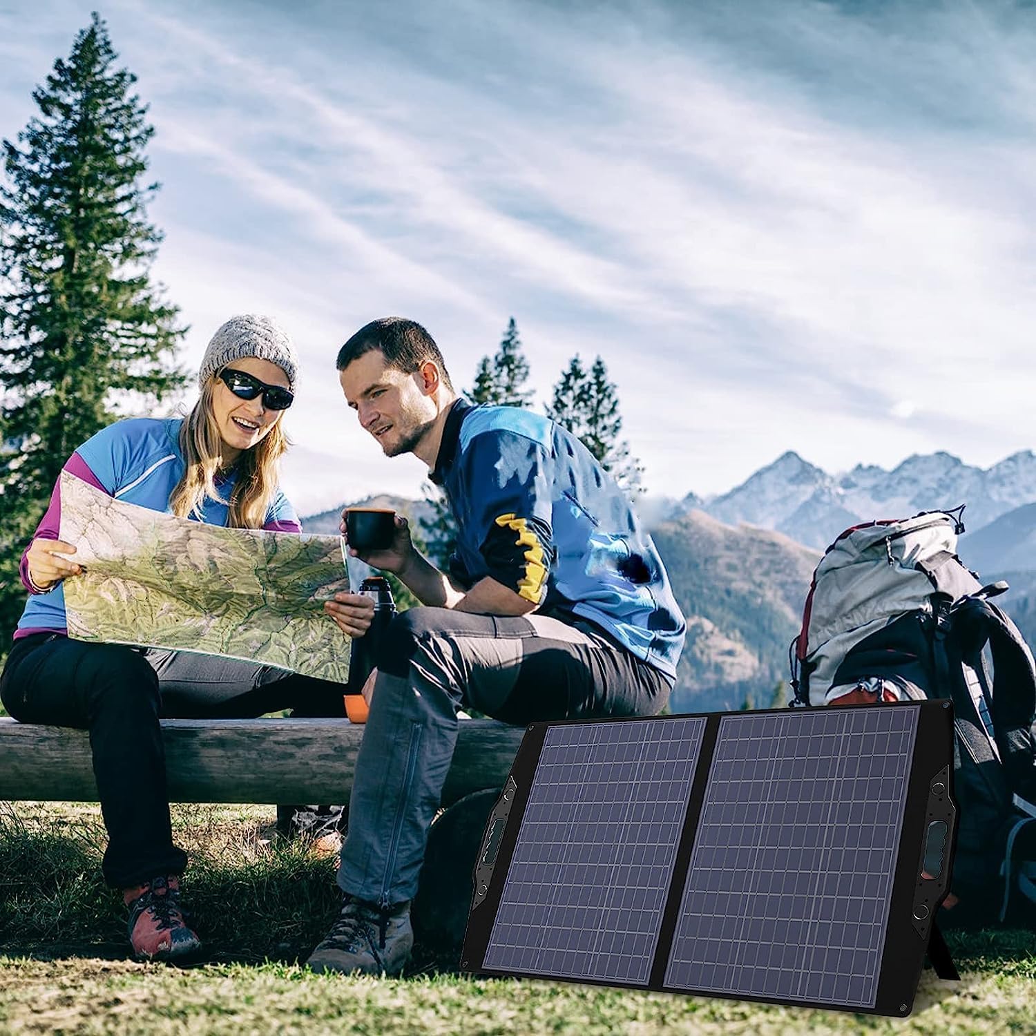 100W Foldable Solar Panel with DC Port J629339