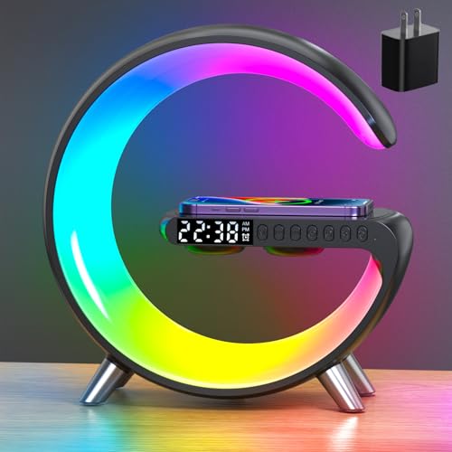 Smart LED Night Light with Wireless Charger and Bluetooth Speaker F72631