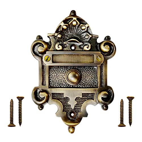 Antique Black Finish Wired Doorbell Button W303792