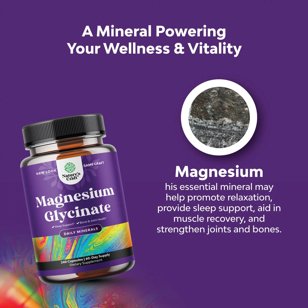 Chelated Pure Magnesium Glycinate 400mg per serving Vegan 400mg Elemental Magnesium Buffered Chelate V926