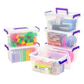 6 Pack Clear Plastic Storage Bins with Lids F21200