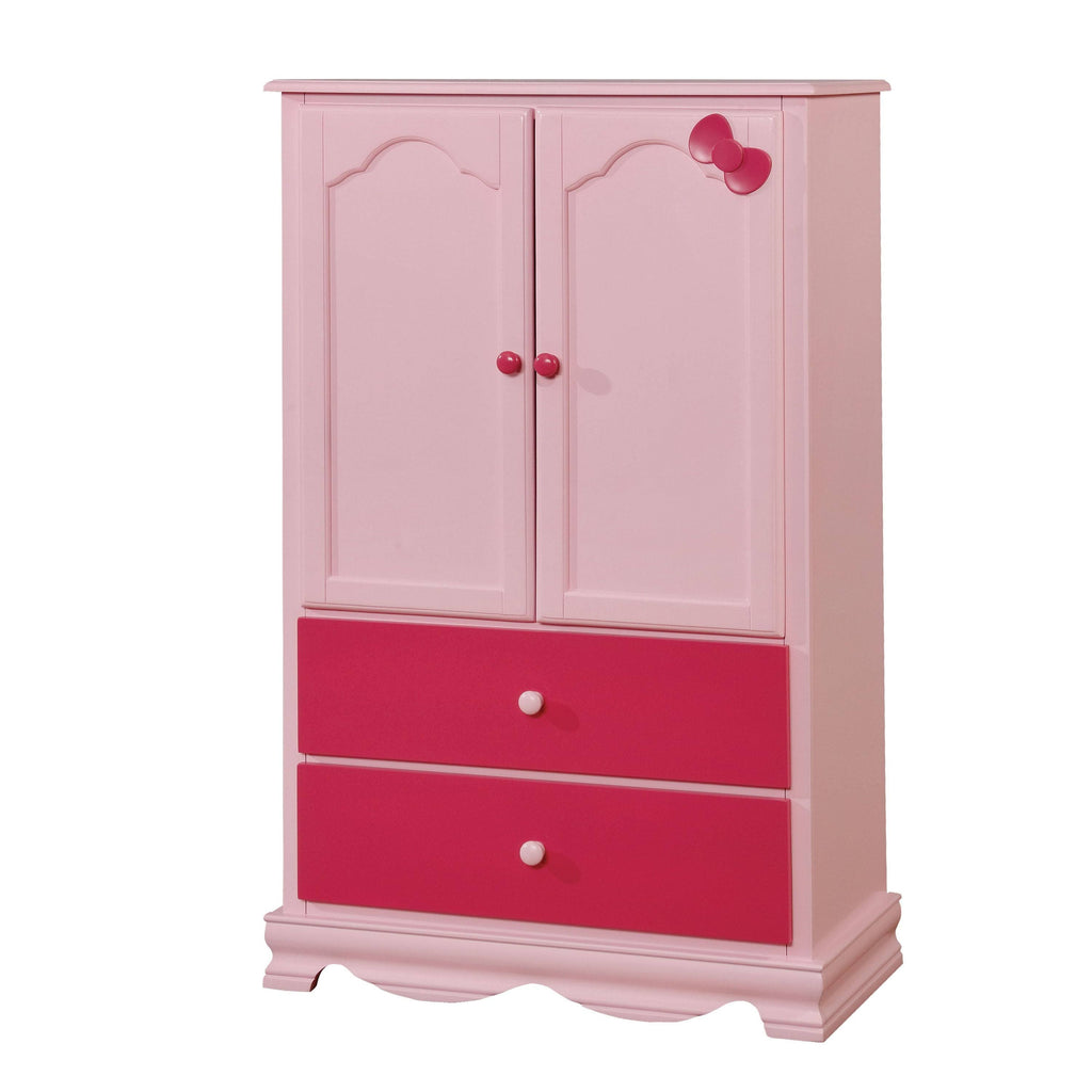 Pink Solid Wood Youth Armoire D77672