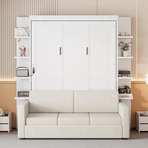 Queen Size Gray Murphy Bed with Sofa C25590