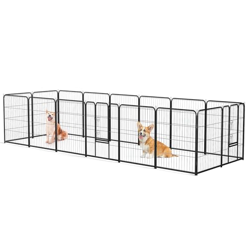 8 Panel 24" Height Metal Dog Playpen with Doors R689