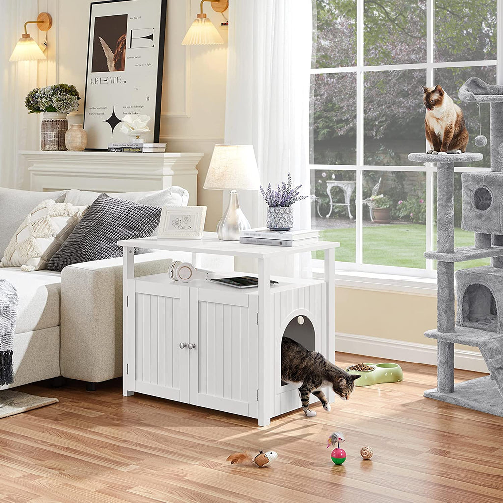 Cat Litter Box Enclosure with Storage Shelf H58845