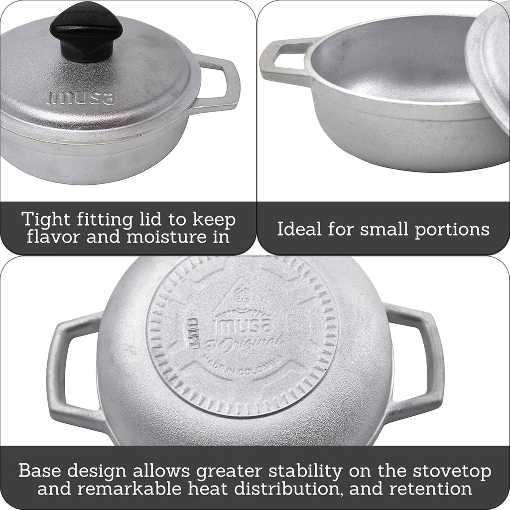 0.5Qt Mini Cast Aluminum Caldero Set with Lid C6863