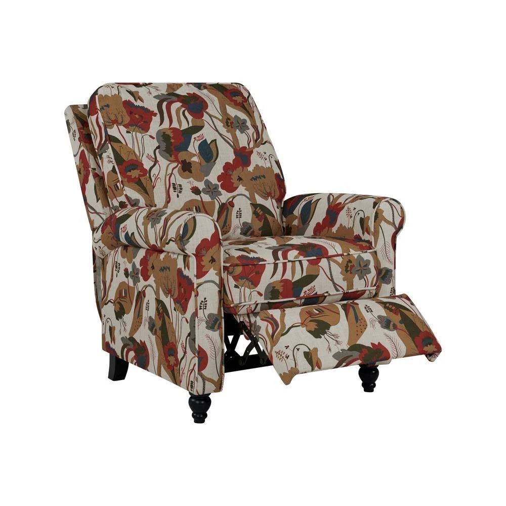 Warm Multi Floral Push Back Recliner Chair I91926