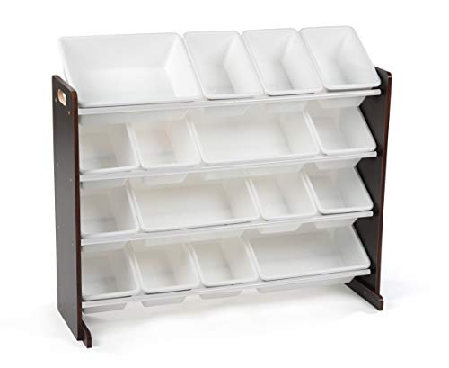 16 Removable Bins Grey White Toy Storage Organizer O894168