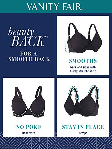 Women's Full Figure Beauty Back Smoothing Bra with Lace, Lightly Lined Cups up to DD Y585512