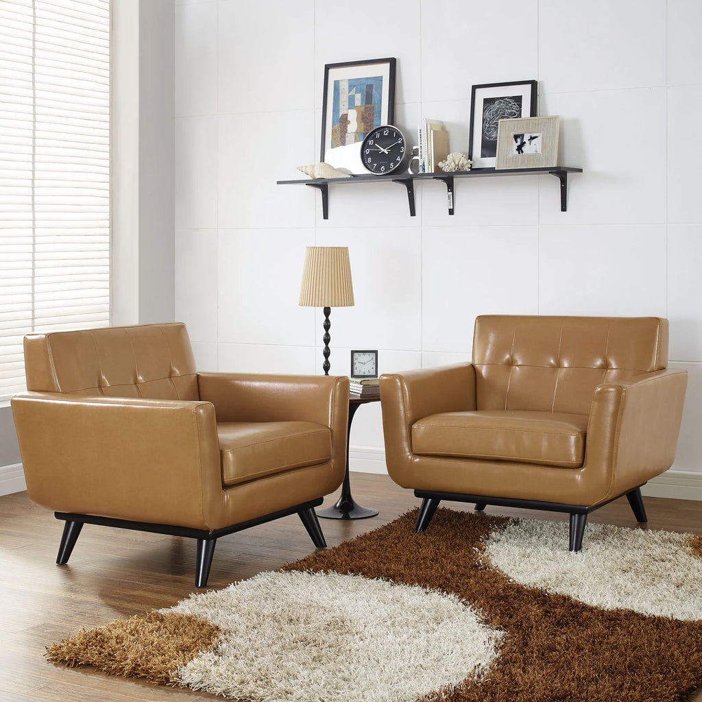 Tan Leather Sofa Set G40421