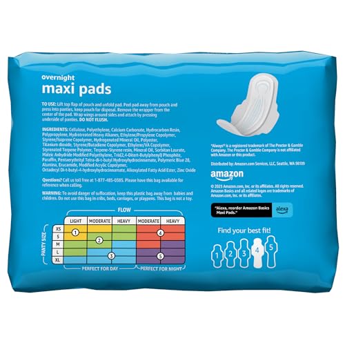 Thick Maxi Pads with Flexi-Wings, Unscented, Size 4, 28 Count L322