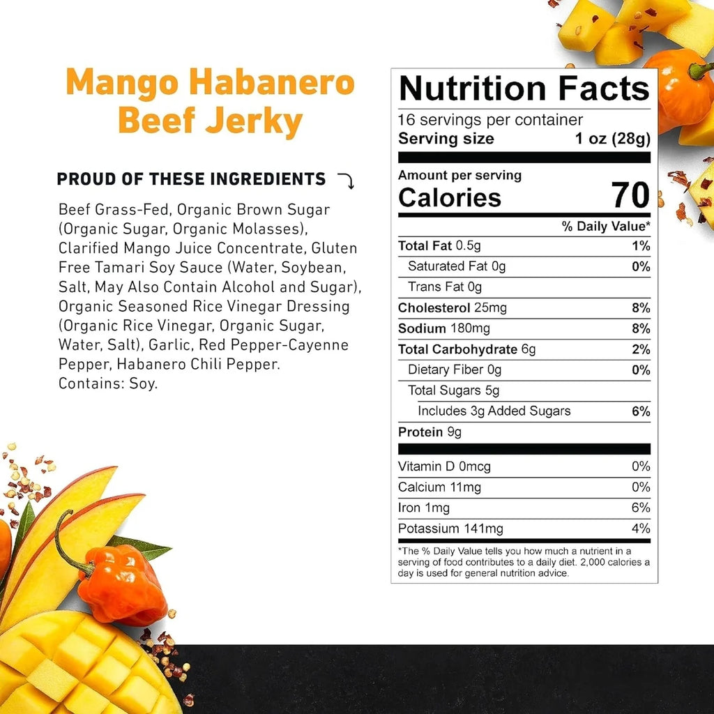 Mango Habanero Beef Jerky 16 Ounce Z468301