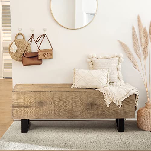48.4 x 11.8" Light Oak Outdoor Bench L665483