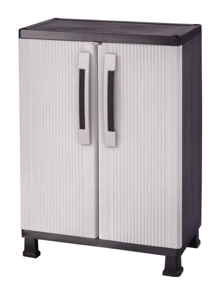 Gray Plastic Freestanding Garage Cabinet S1692