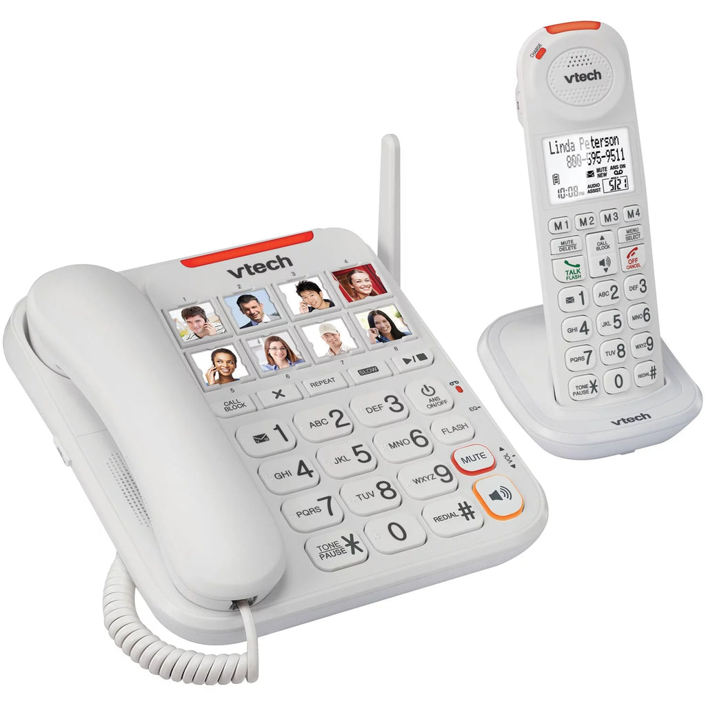 Amplified Corded/Cordless Answering System with Big Buttons & Display L366