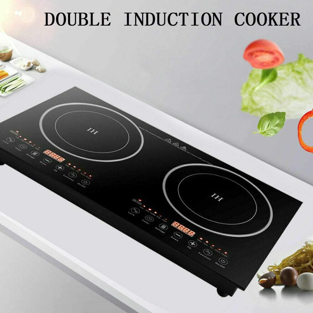 Dual Induction Cooktop 2400W Portable Electric Stove Burner Hot Plate R59324