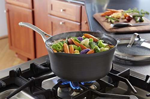 1 1/2-quart Black Hard-Anodized Aluminum Nonstick Sauce Pan G559