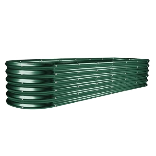 8ft Galvanized Raised Garden Bed Kit, Silver, 108 Gallon Capacity W730667