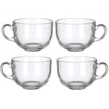 Set of 4 16oz Glass Mug with Handle I82267