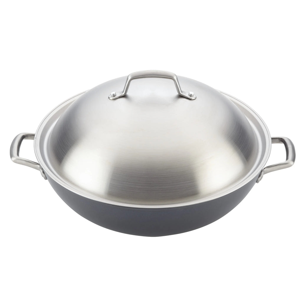 13.5-Inch Hard-Anodized Nonstick Wok with Lid X624832