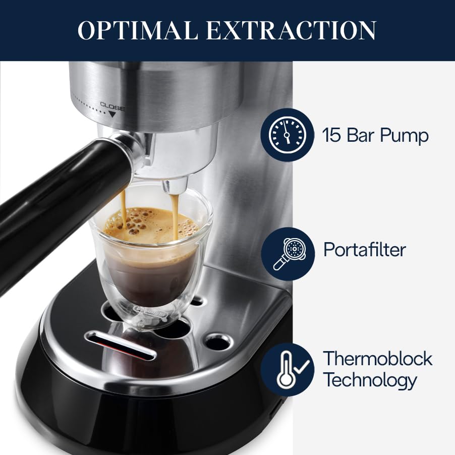 Espresso Machine with Milk Frother, Stainless Y3445