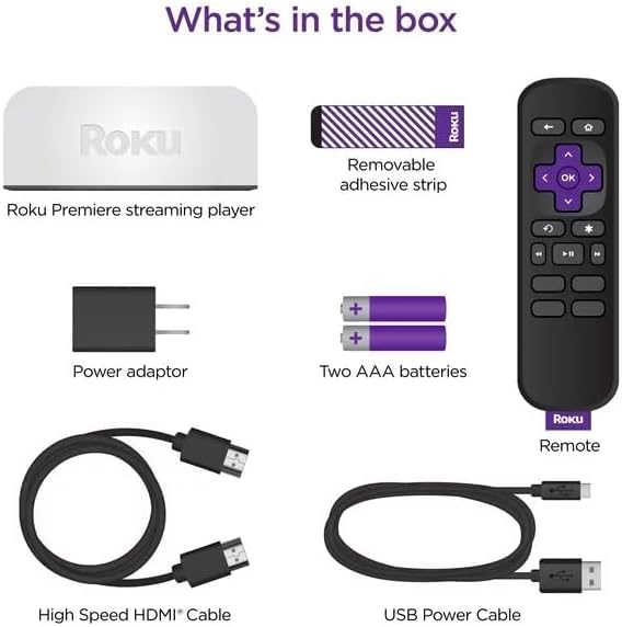 4K HDR Streaming Media Player with HDMI Cable and Remote A451