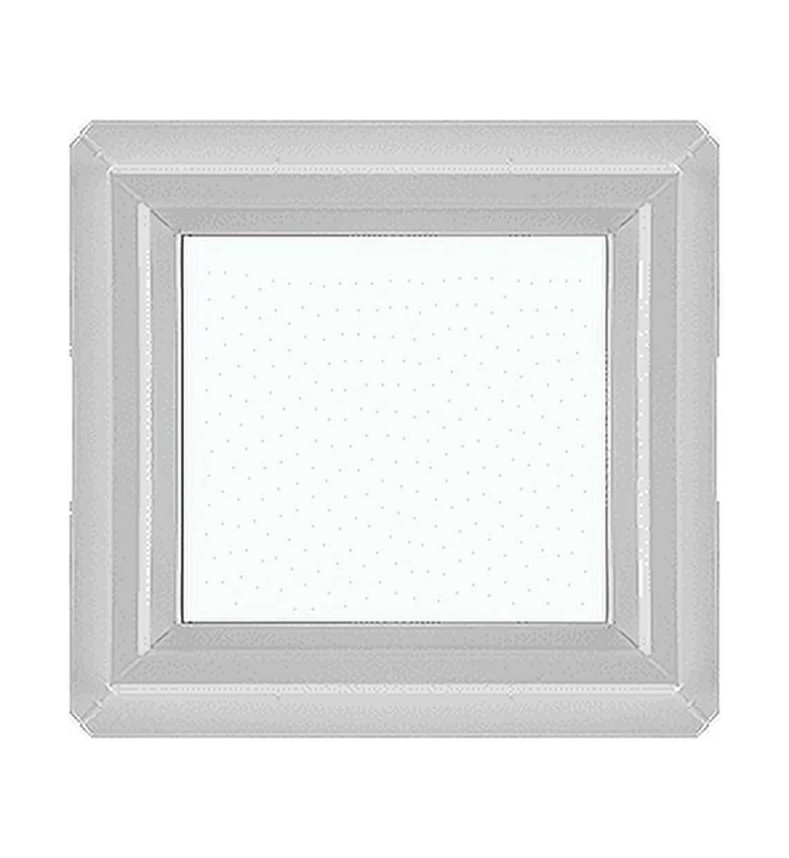 12" x 12" Double Pane Non-Opening White Vinyl Window with Tempered Low-E Glass L961604