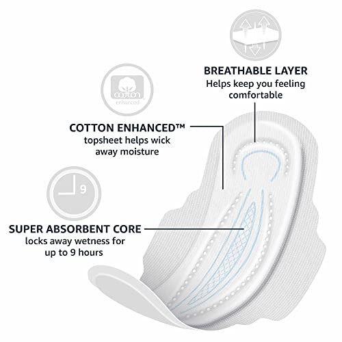 Thick Maxi Pads with Flexi-Wings, Unscented, Size 4, 28 Count L322