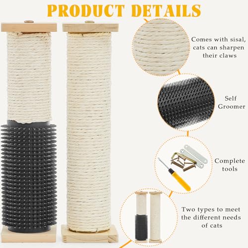 3 Pack Cat Scratching Post 13 Inch Wooden Sisal S637